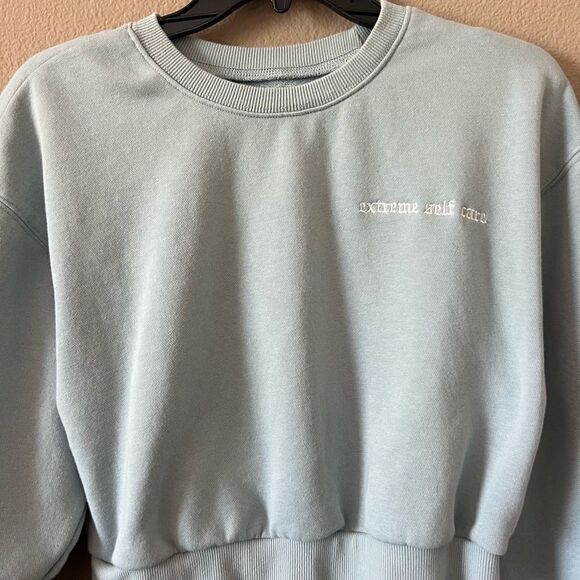 “Extreme Self Care” Cozy Cropped Sweatshirt - Picture 2 of 6